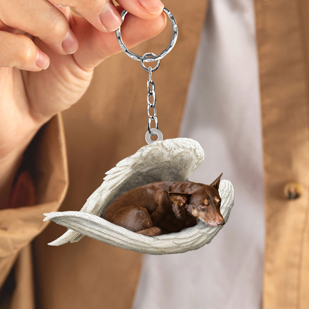 Australian Kelpie Sleeping Angel Acrylic Keychain