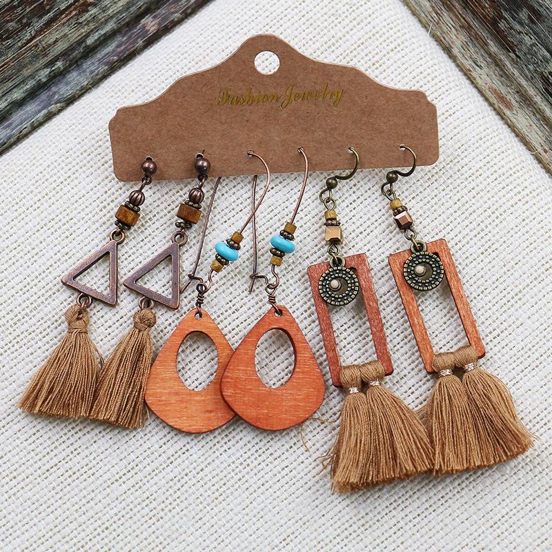 Bohemian Style Tassel Earrings (3 Set)