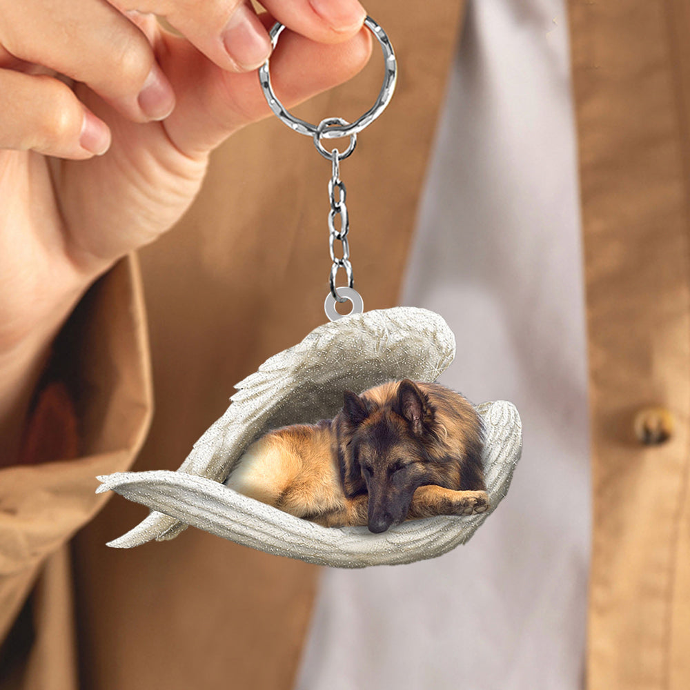 Belgian Shepherd Sleeping Angel Acrylic Keychain