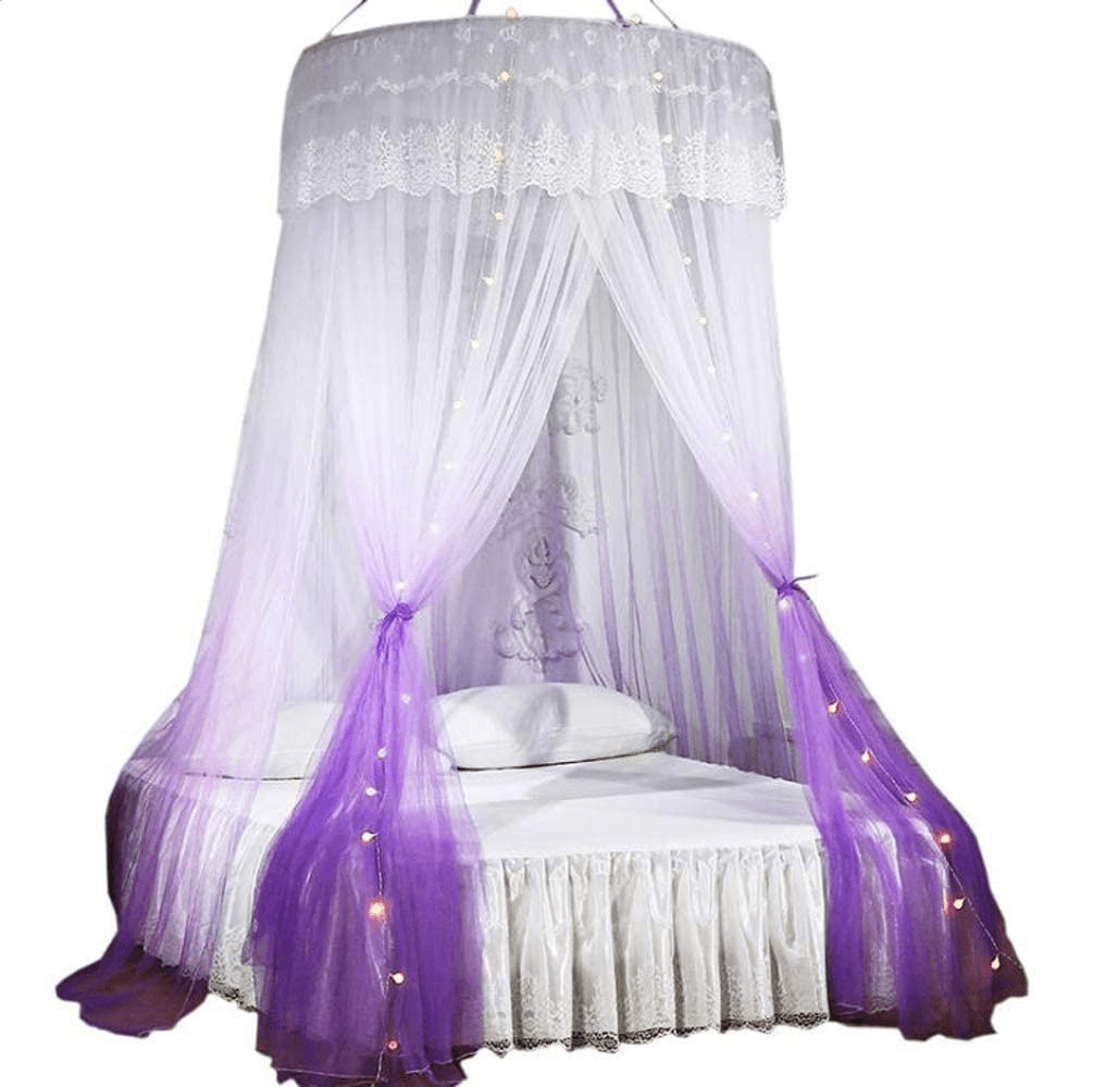 Ceiling-Mounted Mosquito Net Free Installation Home Dome Foldable Bed Canopy