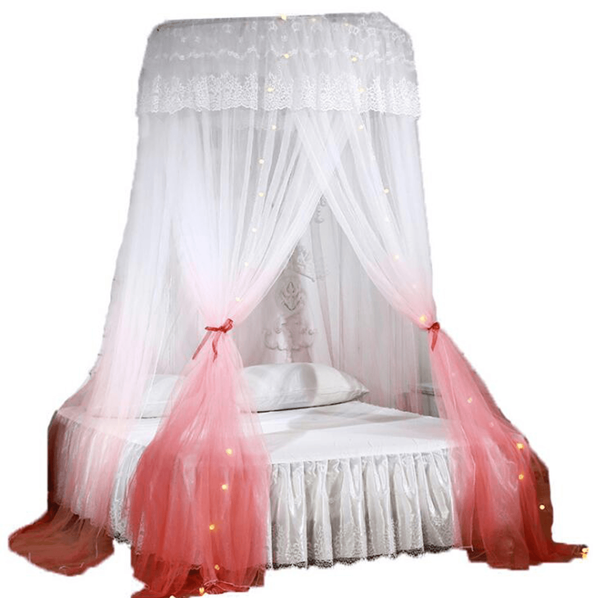 Ceiling-Mounted Mosquito Net Free Installation Home Dome Foldable Bed Canopy