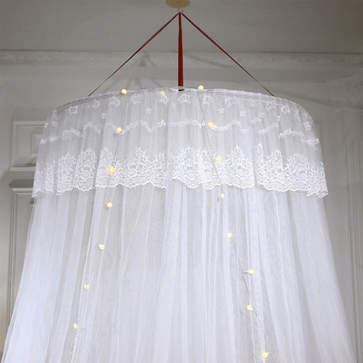 Ceiling-Mounted Mosquito Net Free Installation Home Dome Foldable Bed Canopy