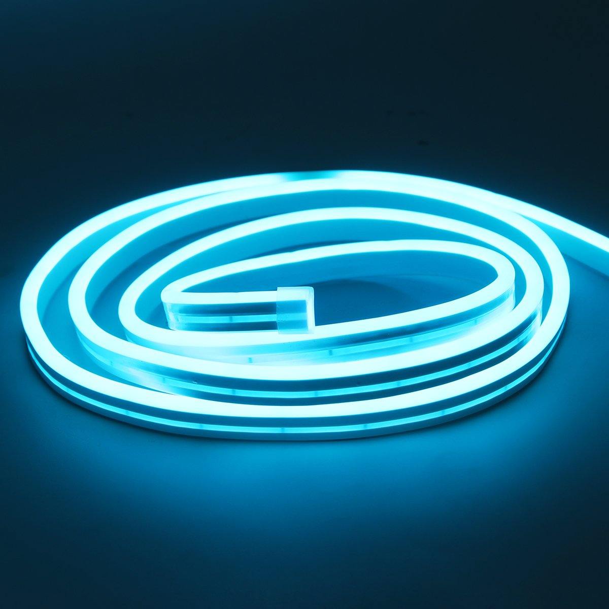 DC12V 5M Flexible Neon EL Wire Light SMD2835 Waterproof Silicone LED Strip Tube Lamp Outdoor Decoration