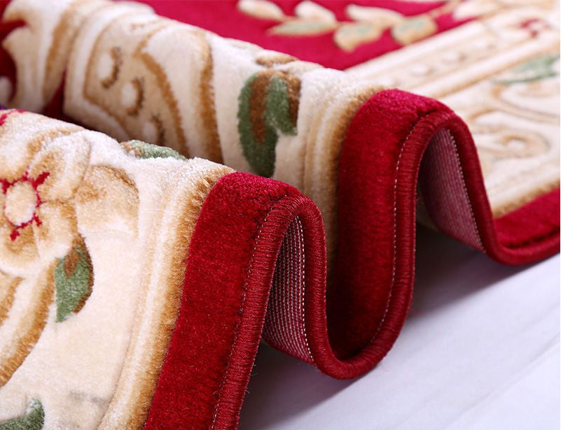 European Flowers Style Area Rug, Vintage Carpet for Living Room Bedroom