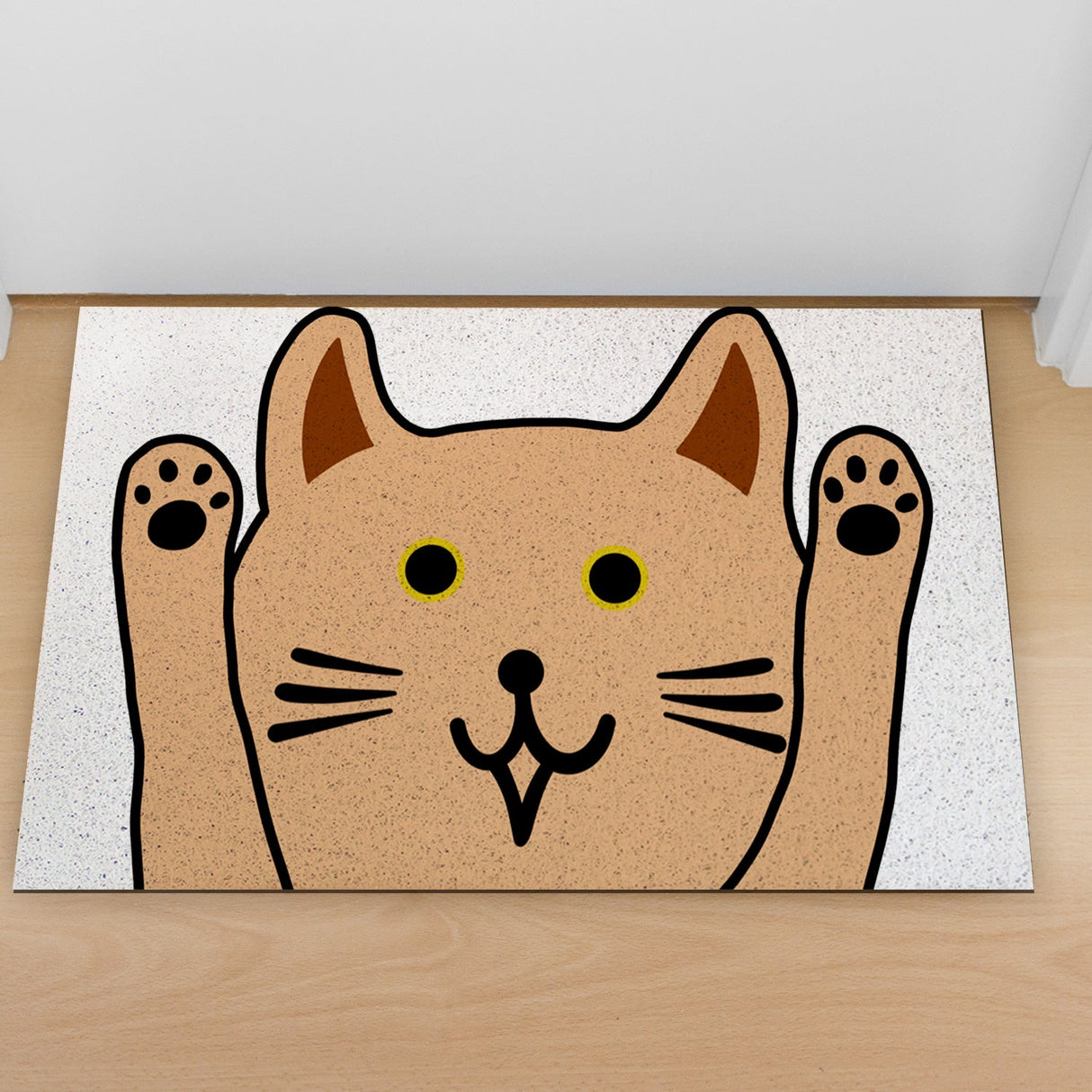 Feblilac Surrender Cute Cat PVC Coil Door Mat