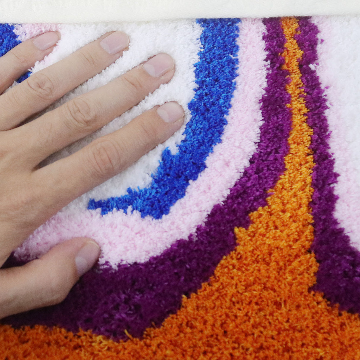 Feblilac Fun Typograph Bath Mat, Colorful SLUT Bathroom Rug, Soft Flush Non-Slip Water Absorbent Mat for Bath Tub Shower Room