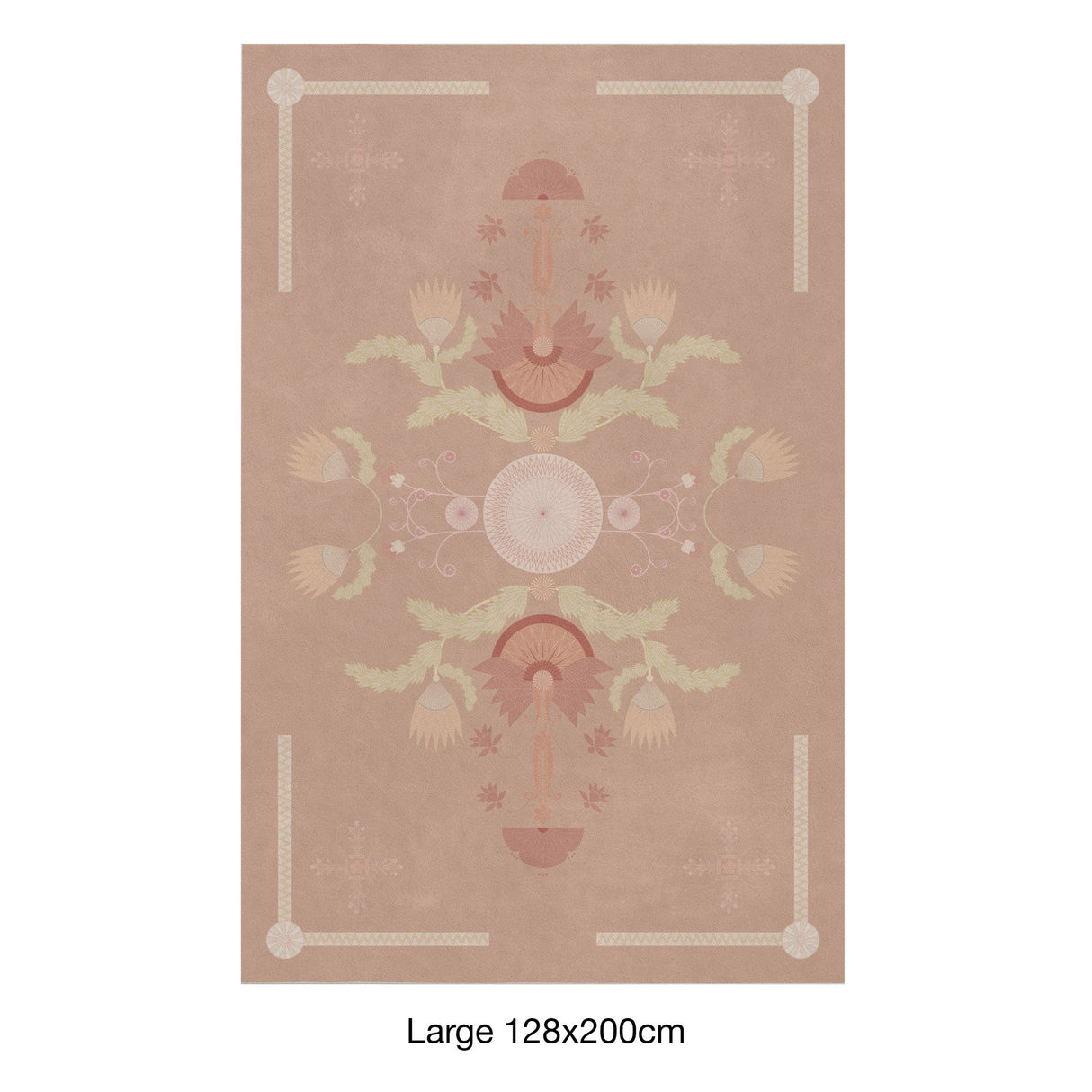 Asian Pond Bloom Coral Rug