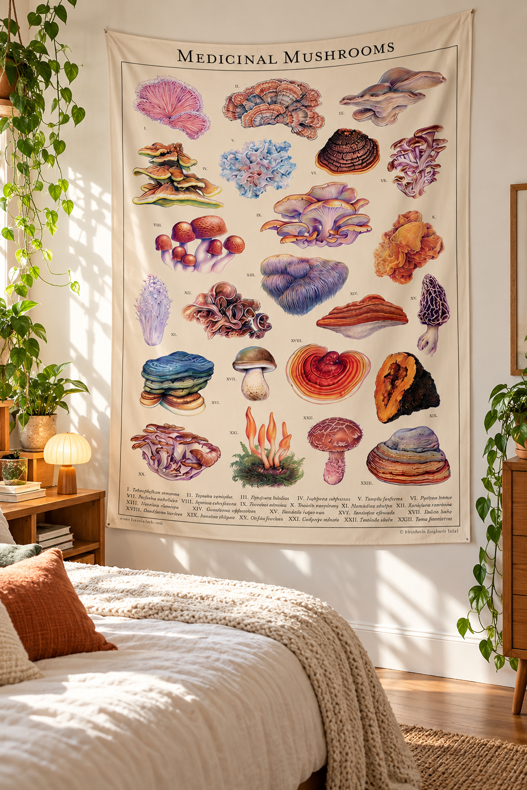 Medical Mushrooms Tapestry