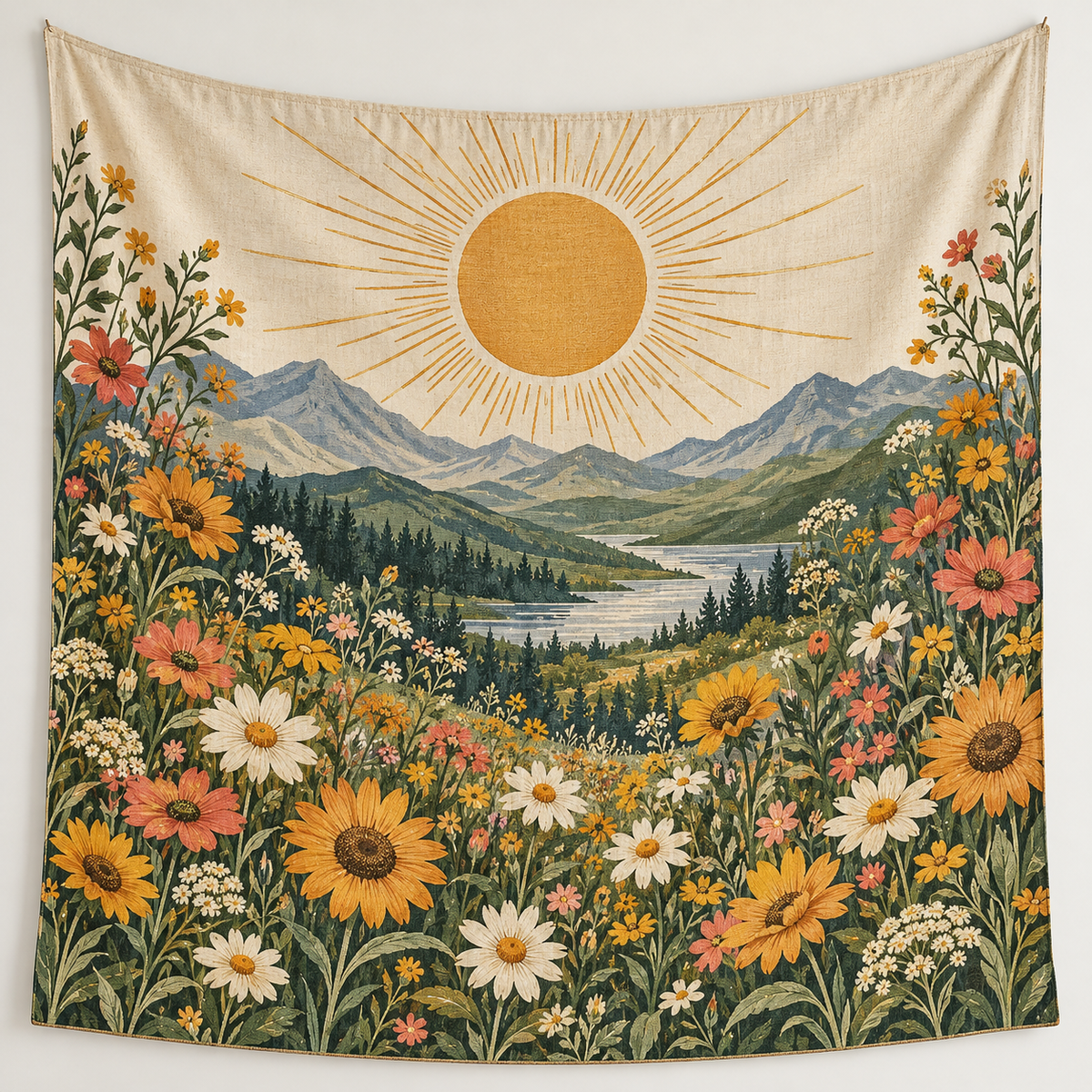 Earth Laughs In Flowers Tapestry