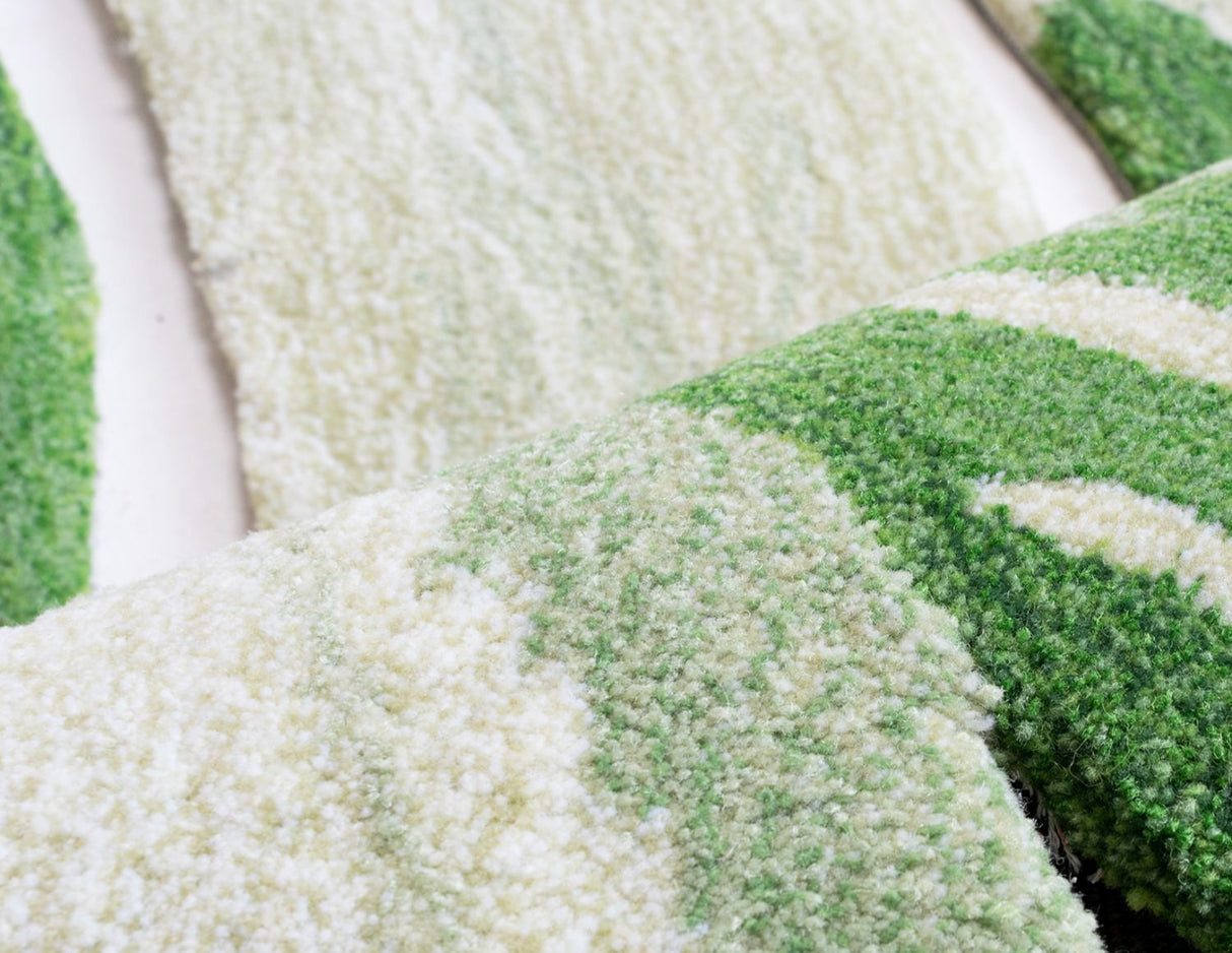Monstera Bedroom Mat, Handmade Tufted Rug for Living Room