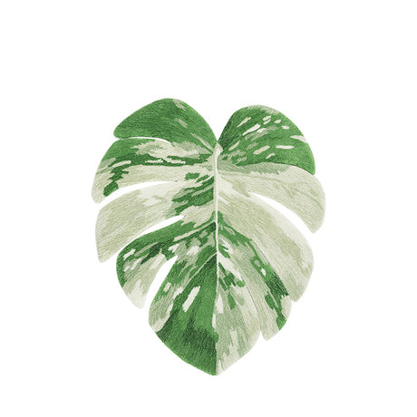 Monstera Bedroom Mat, Handmade Tufted Rug for Living Room