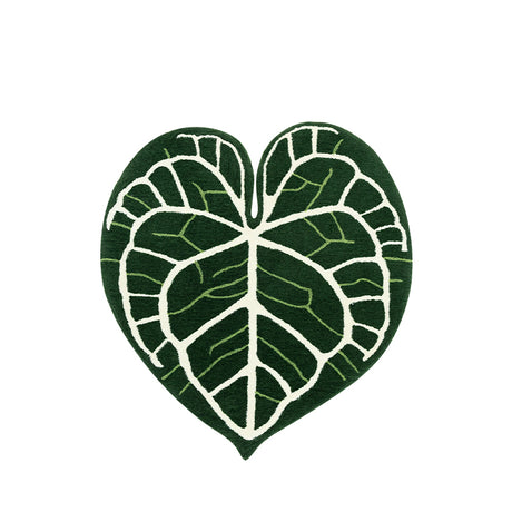 Monstera Bedroom Mat, Handmade Tufted Rug for Living Room