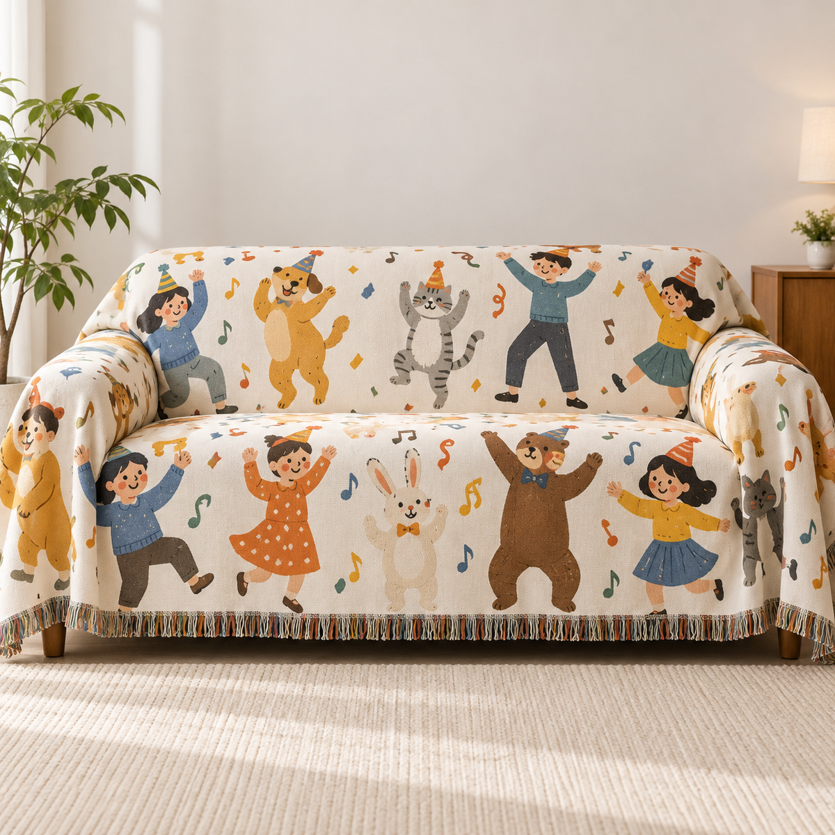 Animal & Human Being Party Sofa Cover