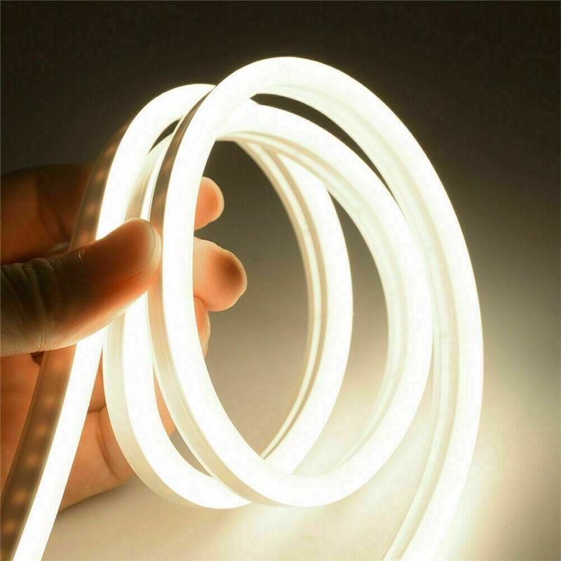 DC12V 5M Flexible Neon EL Wire Light SMD2835 Waterproof Silicone LED Strip Tube Lamp Outdoor Decoration