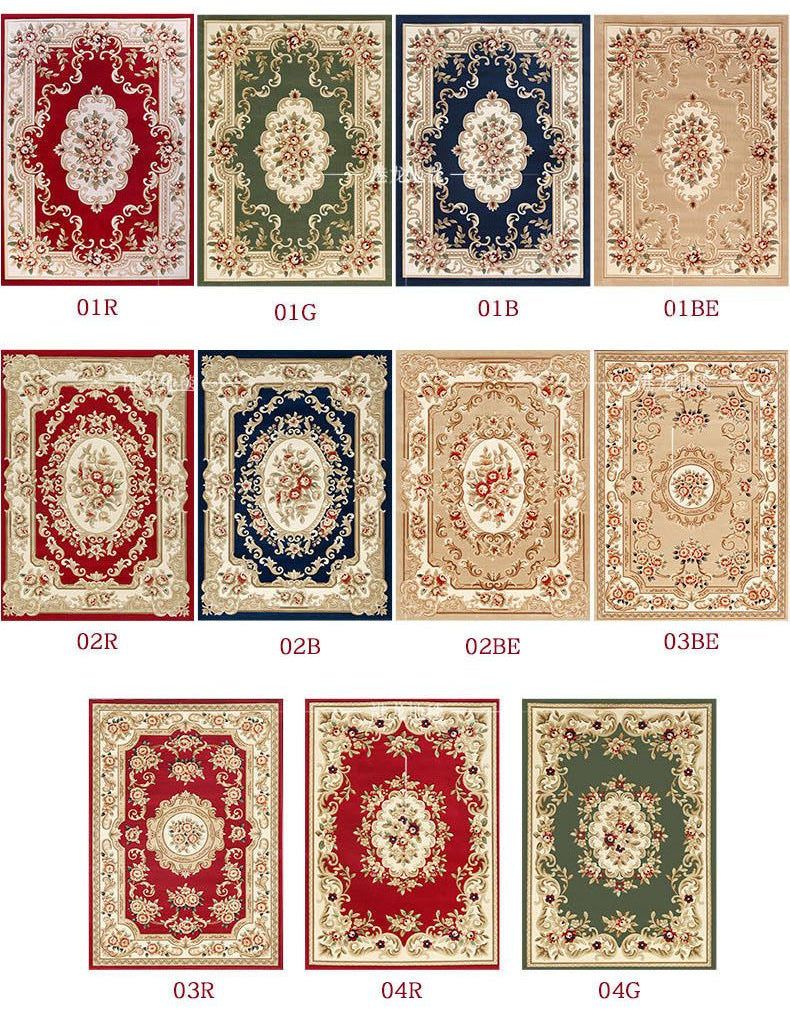 European Flowers Style Area Rug, Vintage Carpet for Living Room Bedroom