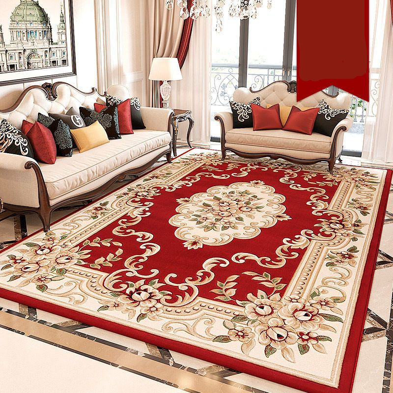 European Flowers Style Area Rug, Vintage Carpet for Living Room Bedroom