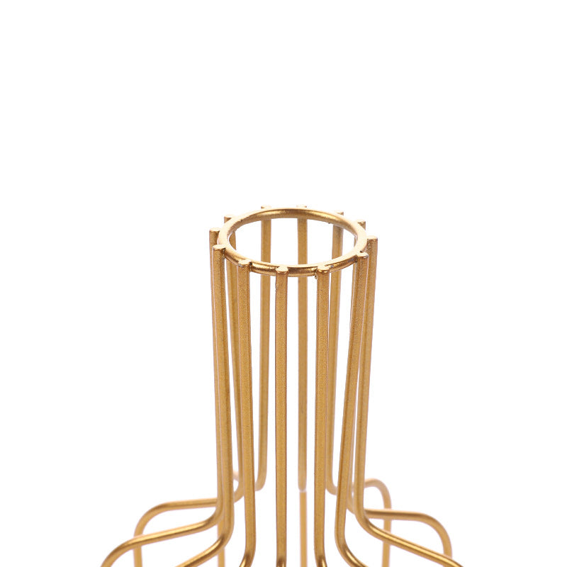 Simple Metal Vase with Glass Tube