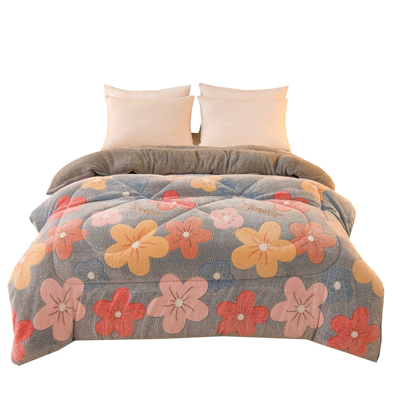 Flower Soft Plush Duvet Cover