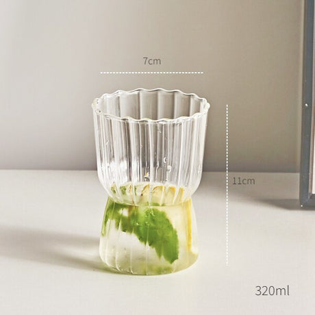 Borosilicate Ribbed Glass Cup