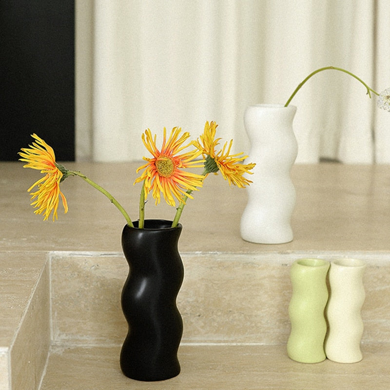Wavy Ceramic Vase
