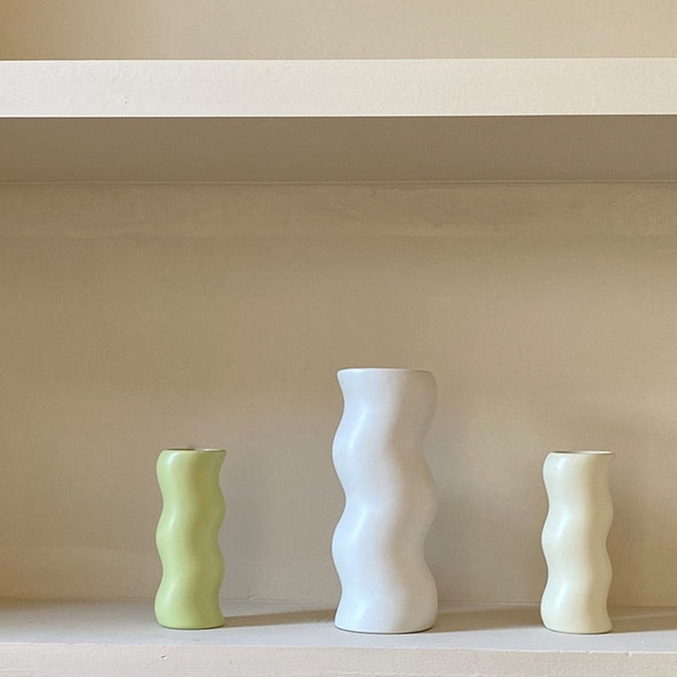 Wavy Ceramic Vase