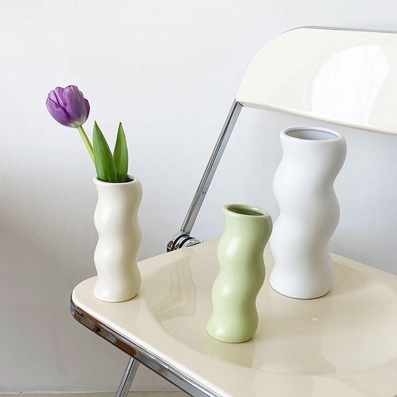 Wavy Ceramic Vase