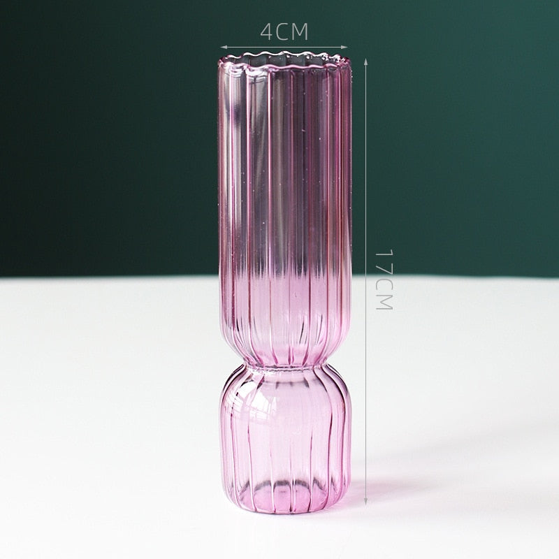 Scallop Cylinder Glass Vase