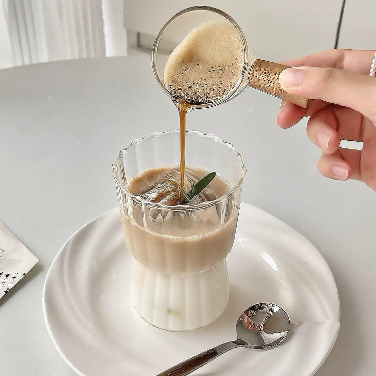 Borosilicate Ribbed Glass Cup
