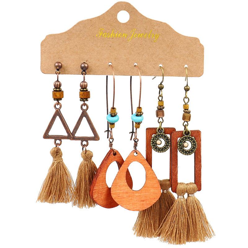 Bohemian Style Tassel Earrings (3 Set)