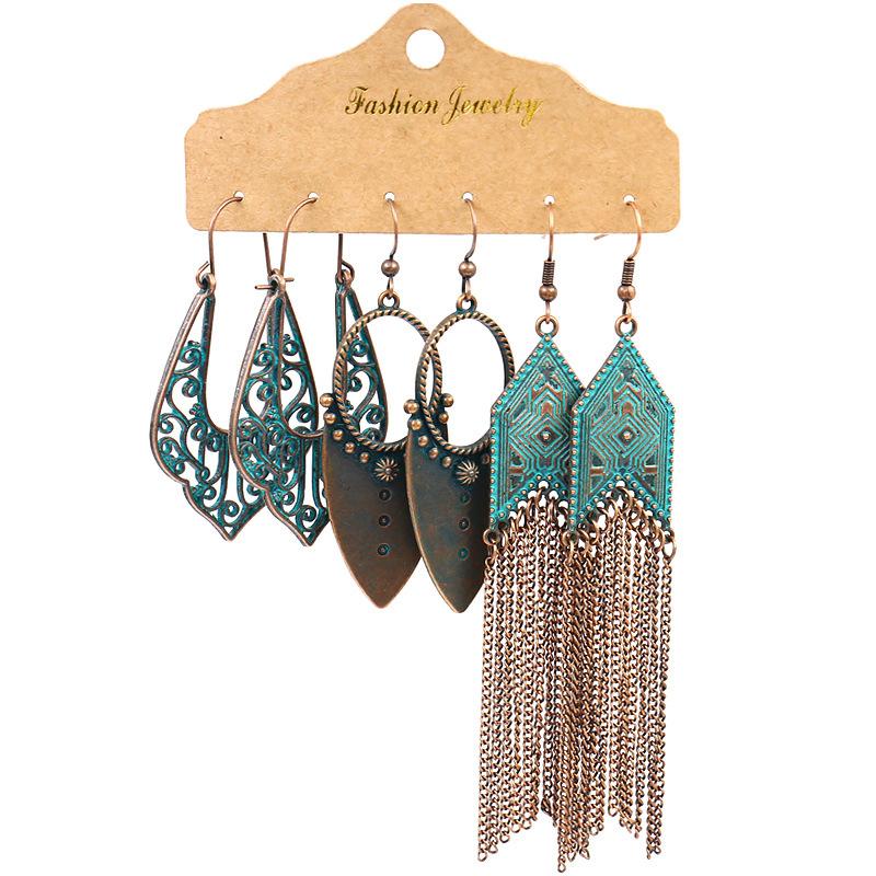 Bohemian Hand-woven tassel earrings(3 Set)