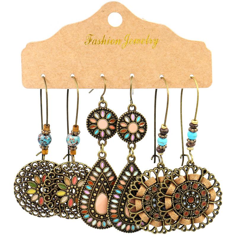 Bohemian Hand-woven tassel earrings(3 Set)