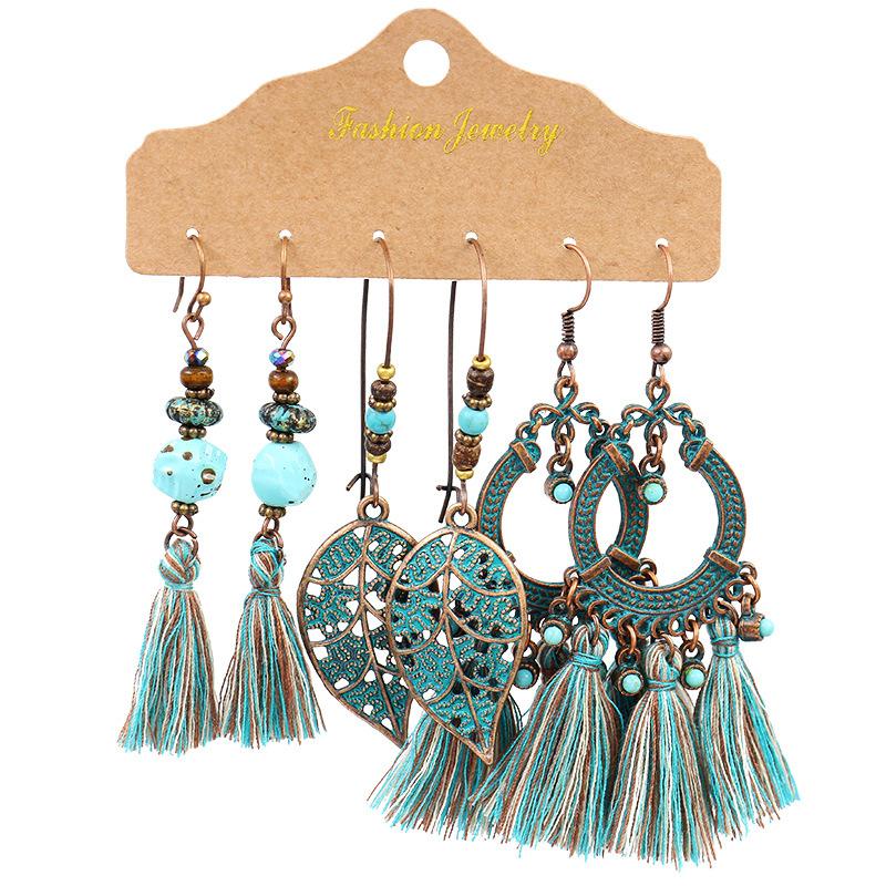 Bohemian Style Tassel Earrings (3 Set)