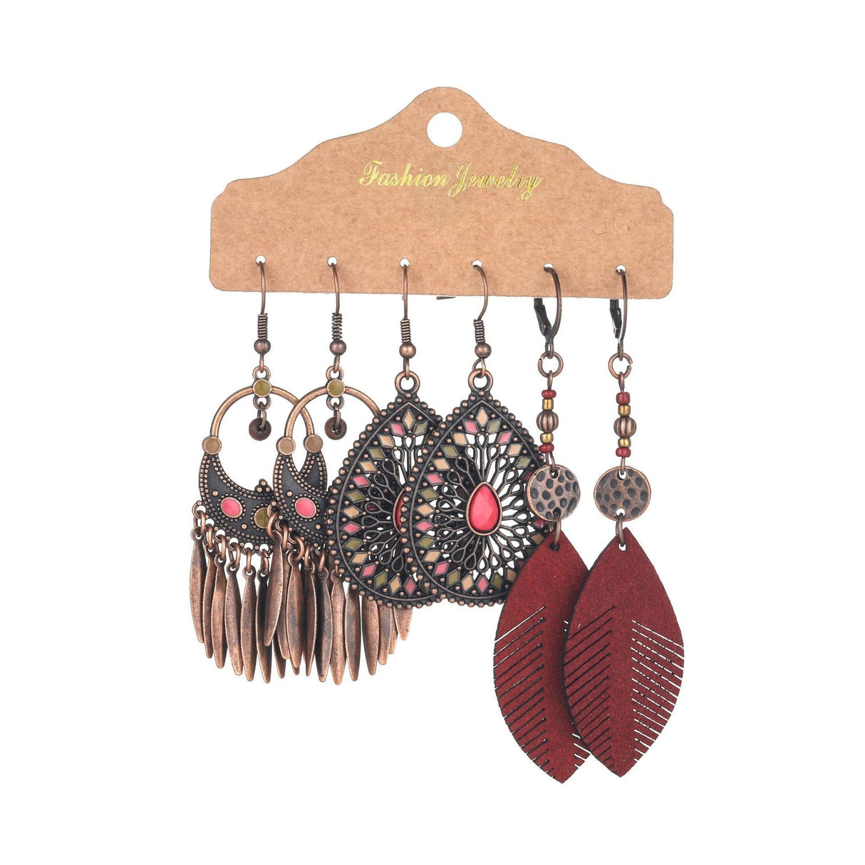 Bohemian Hand-woven tassel earrings(3 Set)