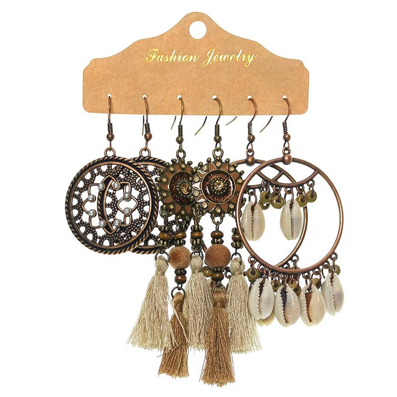 Bohemian Style Tassel Earrings (3 Set)