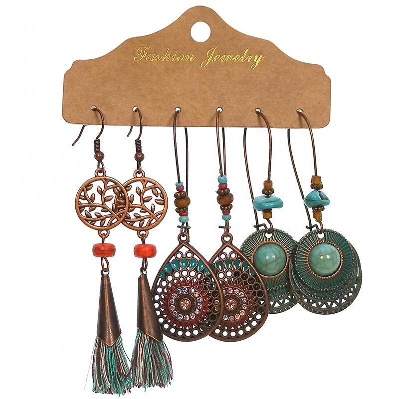 Bohemian Style Tassel Earrings (3 Set)