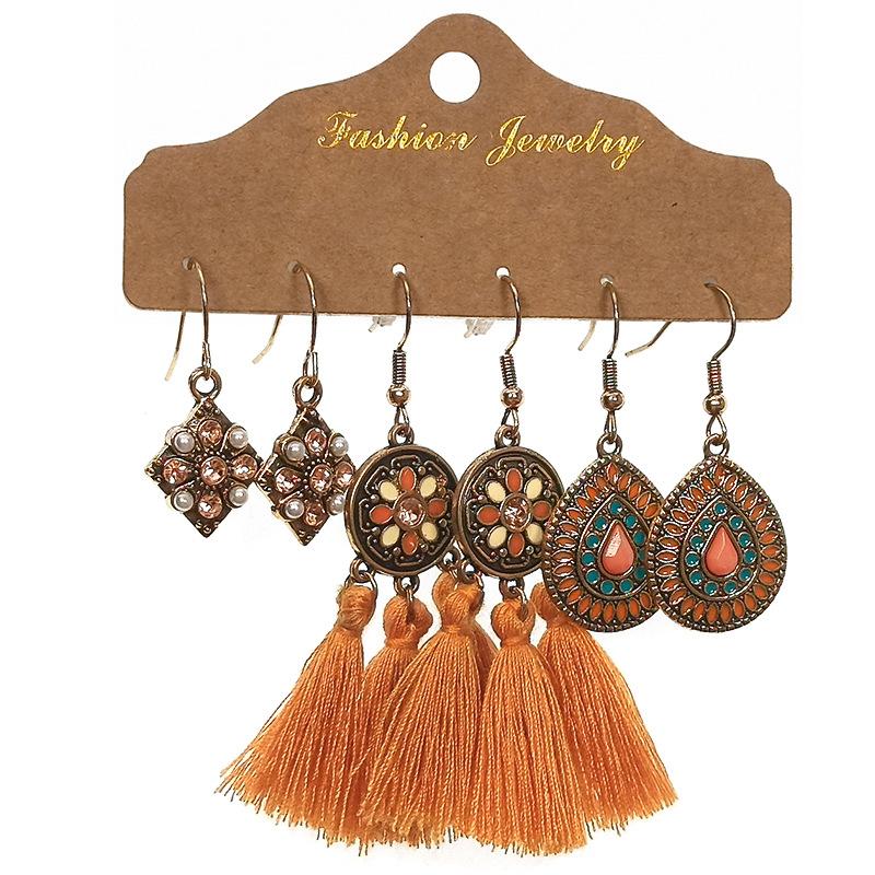 Bohemian Style Tassel Earrings (3 Set)