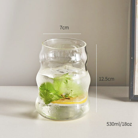 Borosilicate Ribbed Glass Cup