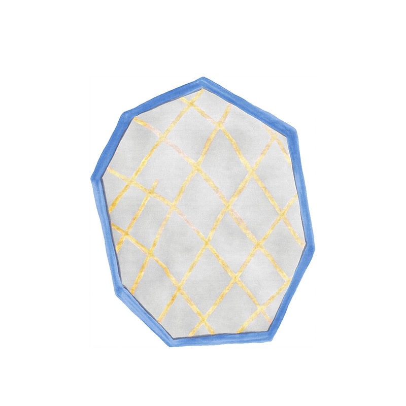 New Modern Fashion IG Living Room Rug Irregularshape Senior Bedroom Large Area Decorative Carpet Thickening Trendy Art Floor Mat