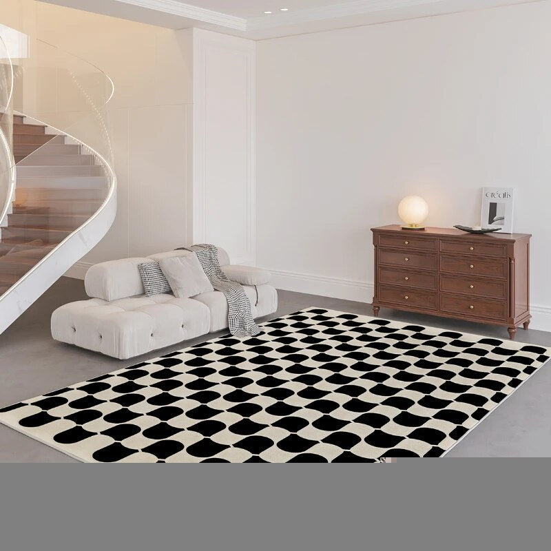 French Retro Carpets for Living Room Large Area Bedroom Decor Bedside Carpet Thick Warm Lounge Rug Home Washable Plush Floor Mat