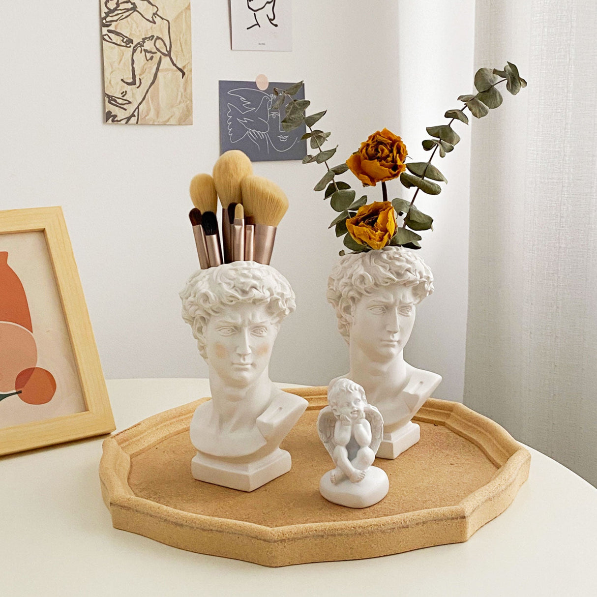 Greek Portrait Sculpture Vase