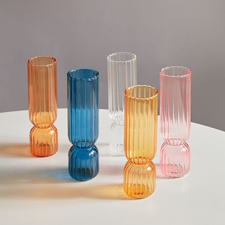 Scallop Cylinder Glass Vase