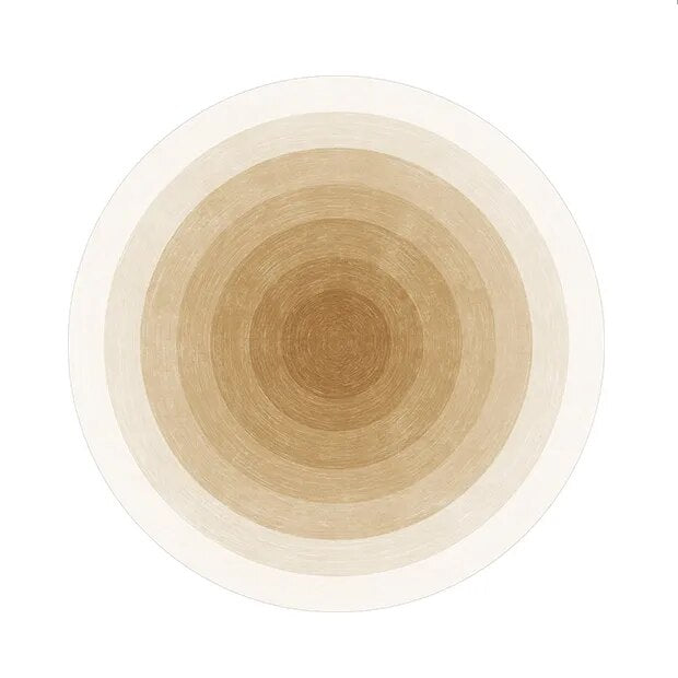 Light Luxury Cloakroom Round Floor Mat Fluffy Soft Lounge Rug Simple Bedroom Decor Gradient Carpet Thick Carpets for Living Room