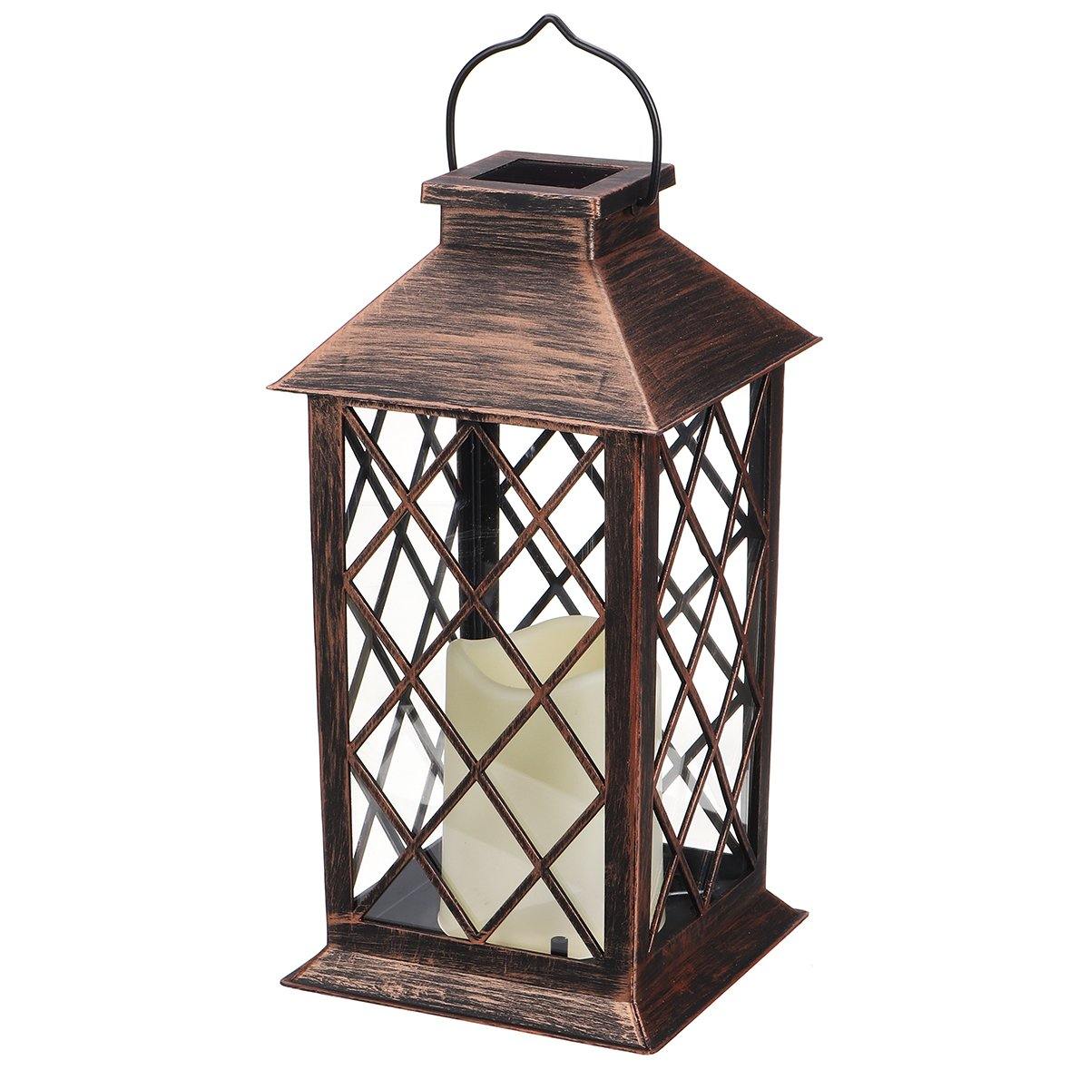 Solar Power Hanging Lantern LED Lamp Retro Style Light Outdoor/Indoor for Garden