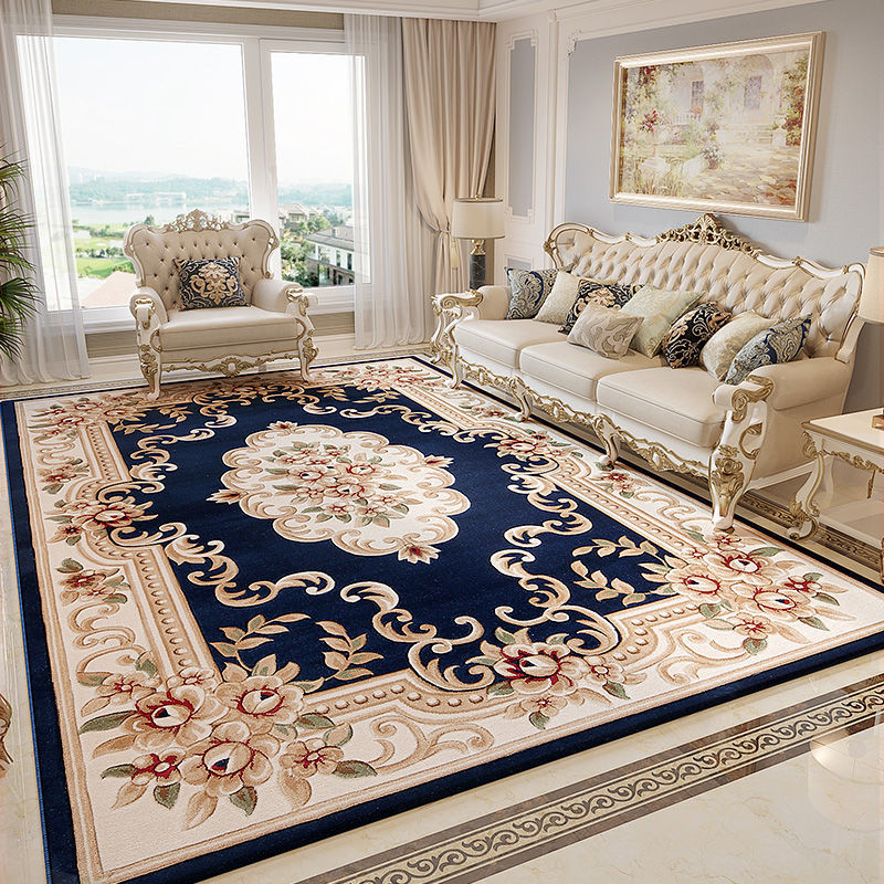 European Flowers Style Area Rug, Vintage Carpet for Living Room Bedroom
