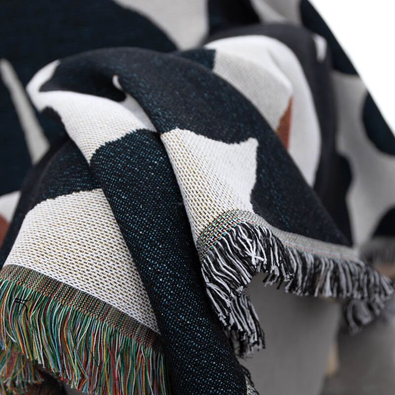 Nordic Blanket, Wall Art Blanket, Tapestry Blanket, Couch Throw, Summer Blanket, Cozy Blanket,large size, Gift for Her, Birthday Gift, Decor