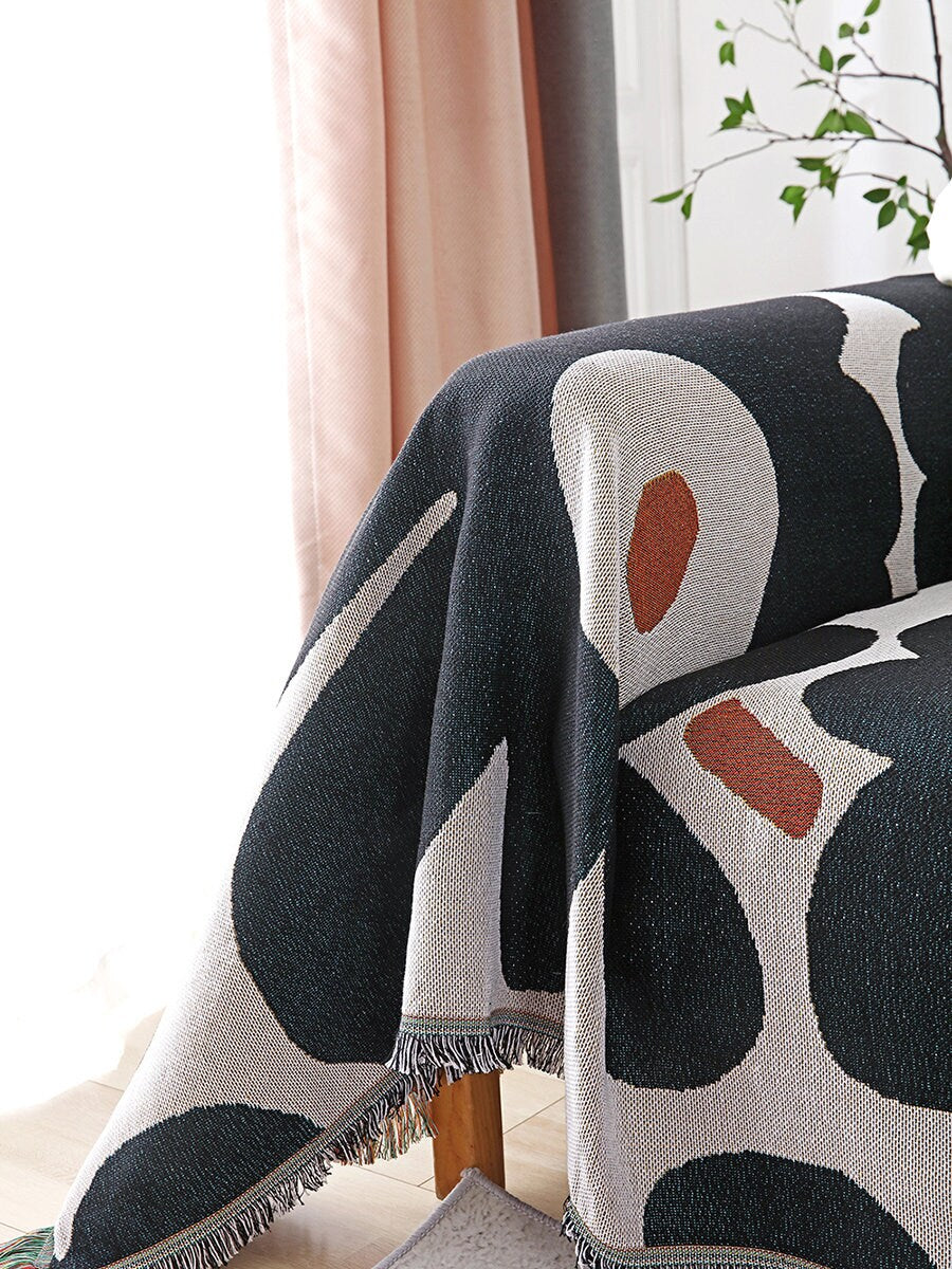 Nordic Blanket, Wall Art Blanket, Tapestry Blanket, Couch Throw, Summer Blanket, Cozy Blanket,large size, Gift for Her, Birthday Gift, Decor