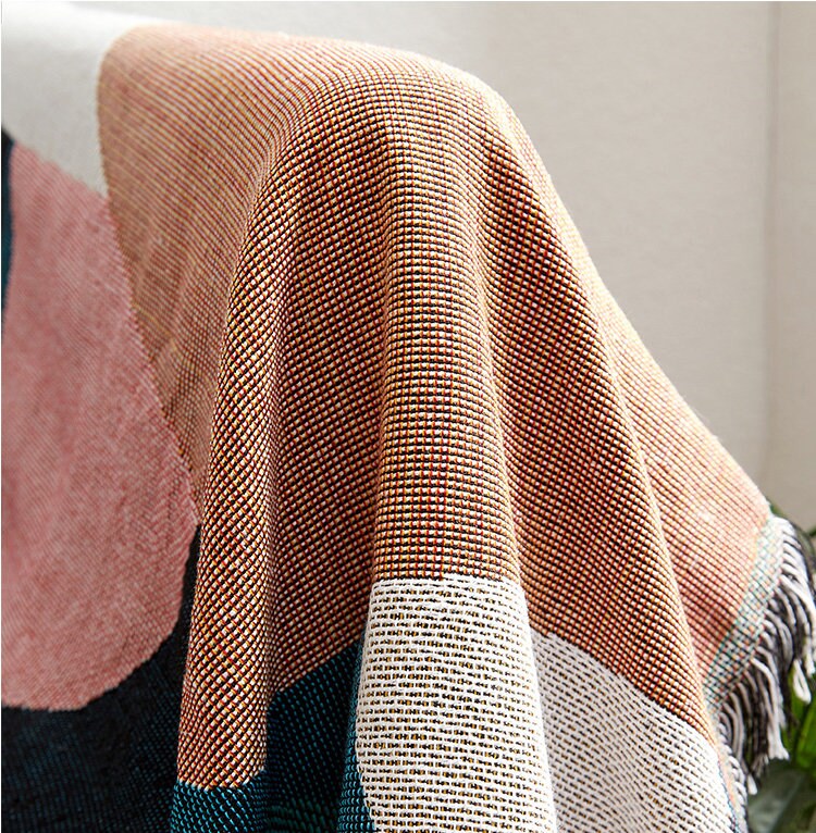 Nordic Blanket Throw, Wall Art Blanket, Tapestry Blanket, Couch Throw, Cozy Blanket,large size, Gift for Her, Birthday Gift, Decor