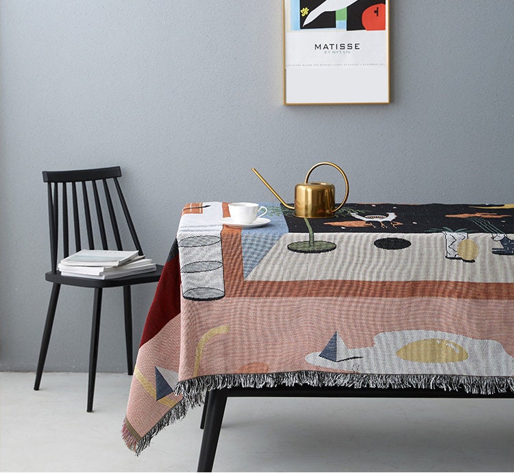 Space Tourism Cotton Woven Throw Blanket,Cozy Nap Throw Blanket, Double-Sided Use Sofa Throw Blanket,Tapestry Throw,Housewarming gift.