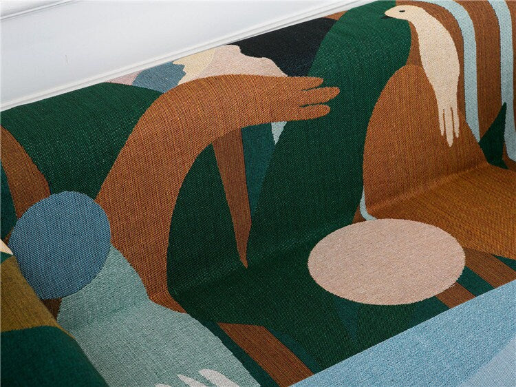 Nordic Blanket Throw, Wall Art Blanket, Couch Throw, Large Woven Tapestry Jacquard Throw, Gift for Her, Birthday Gift, Decor