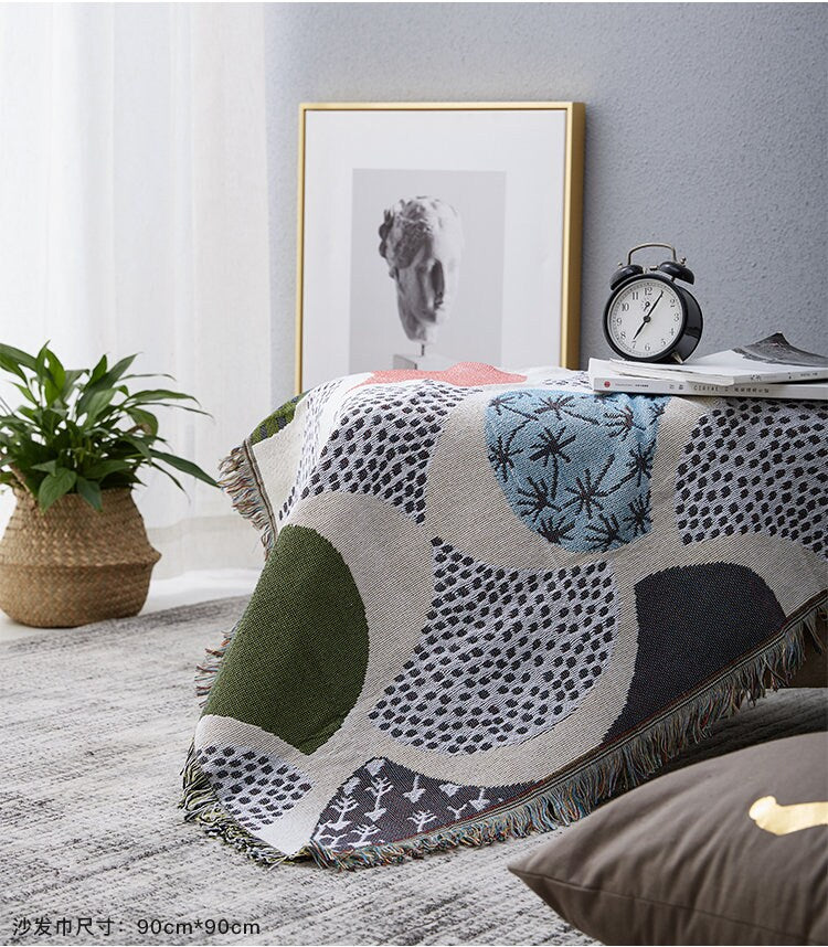 Abstract ginkgo leaf sofa blanket, Cozy Nap Throw Blanket, Beach blanket,Double-Sided Use Blanket,Sofa Tapestry Throw,Housewarming gift.